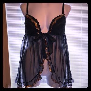 Cacique Intimates tie front teddy